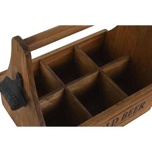Kasse Home ESPRIT Cold Beer Brun Metal Gran 6 flasker 27 x 19 x 26 cm