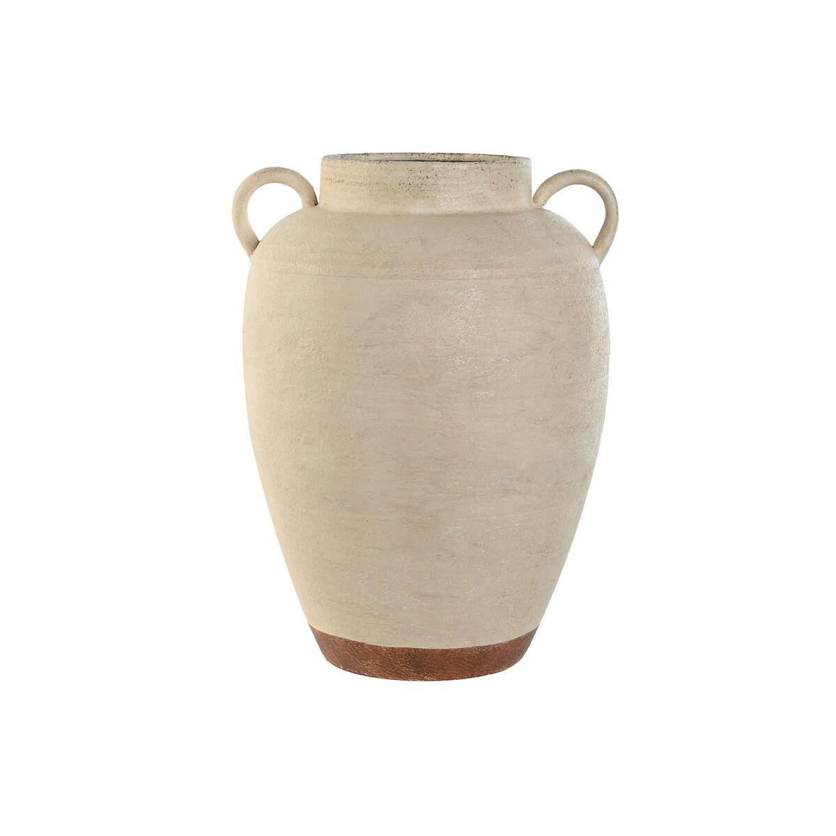 Vase Home ESPRIT Hvid Metal Traditionel 27 x 27 x 37 cm