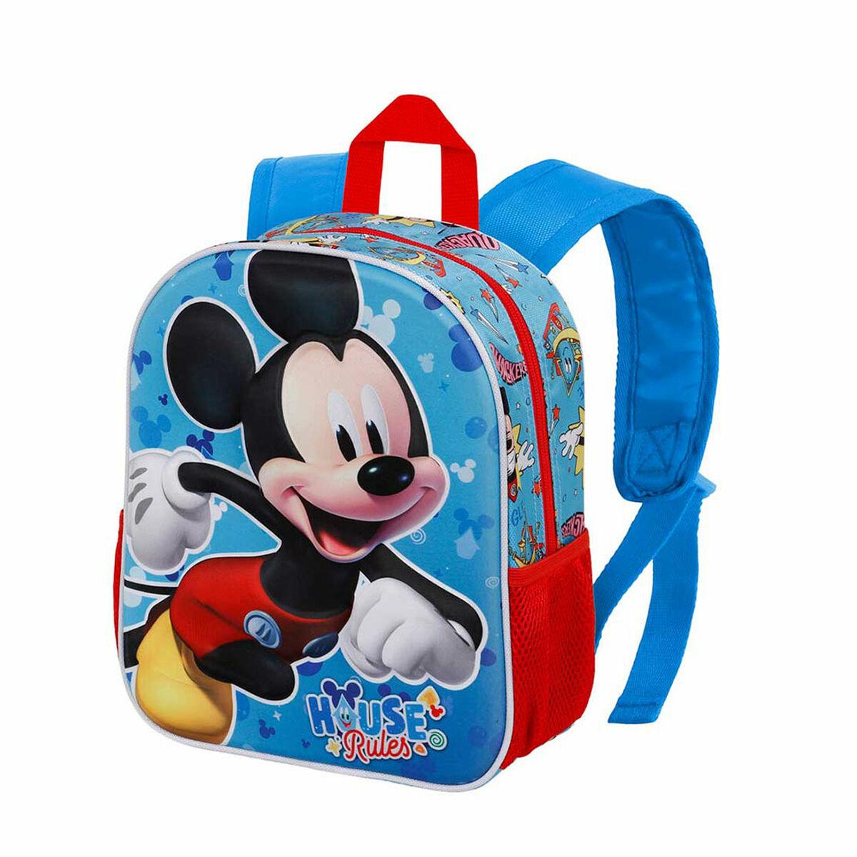 3D skoletaske Mickey Mouse Karactermania - blå 26 × 11 × 31 cm