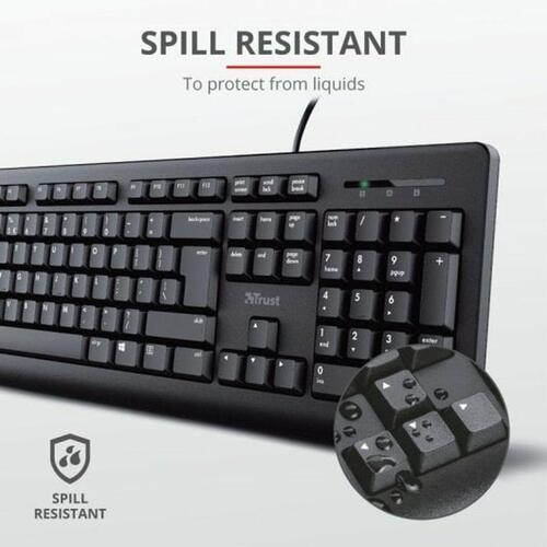Tastatur Trust 23982 Sort Spansk qwerty