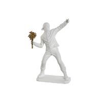 Dekorativ figur Home ESPRIT Hvid Gylden 23 x 12 x 40 cm