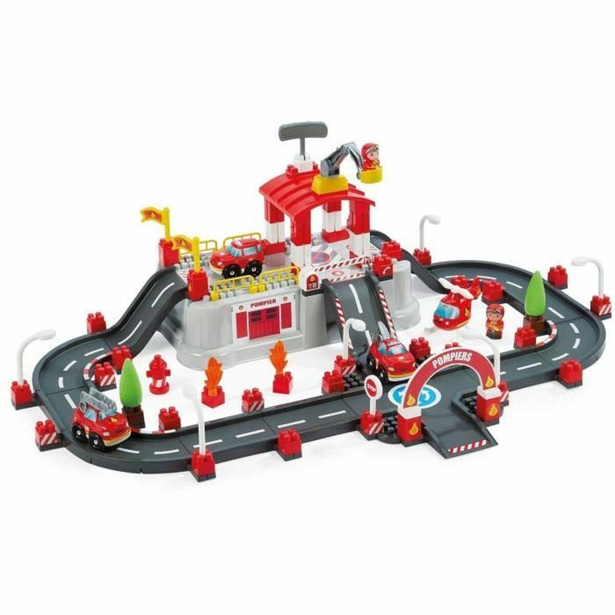 Ecoiffier Byg-selv racerbane Bomberos 1349 - brandstation bilbane billede