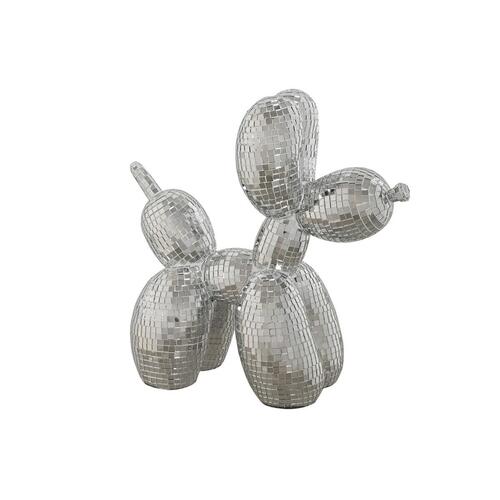 Dekorativ figur Home ESPRIT Sølvfarvet Hund 26 x 12 x 26 cm