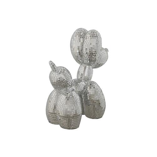Dekorativ figur Home ESPRIT Sølvfarvet Hund 26 x 12 x 26 cm