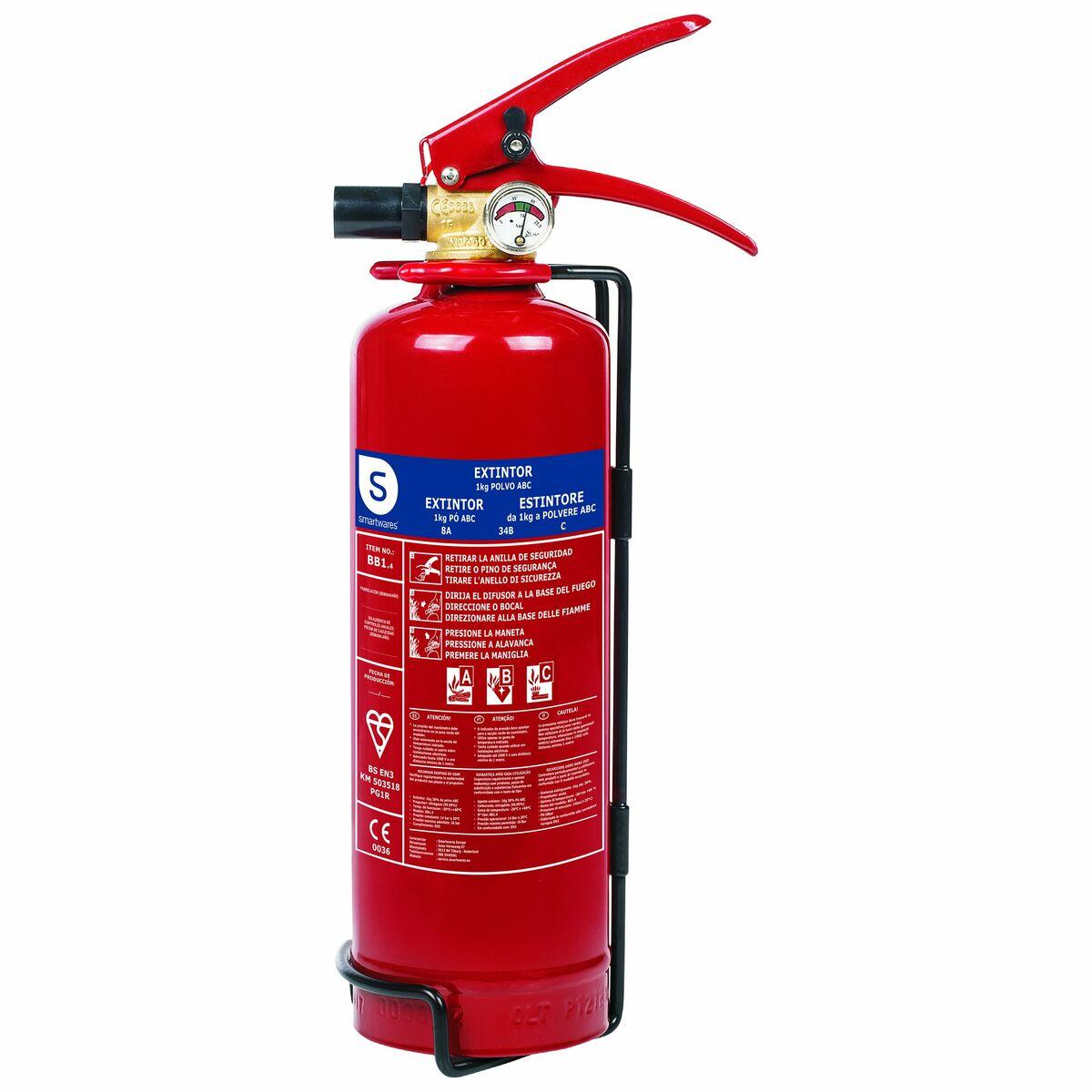 Smartwares FEX-15112 brandslukker 1 kg - rød pulver
