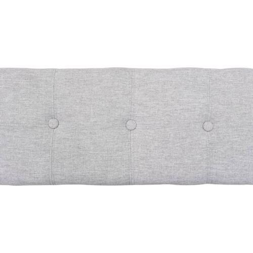 Bænk med 3 kurve søgræs 105 x 40 x 42 cm grå
