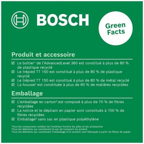 BOSCH laservaterpas med stativ og etui - grøn laser