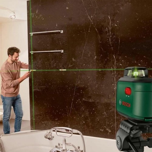 BOSCH laservaterpas med stativ og etui - grøn laser