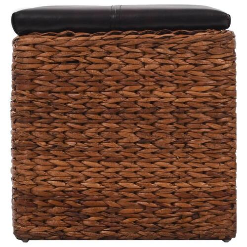 Bænk med 3 kurve søgræs 105 x 40 x 42 cm brun