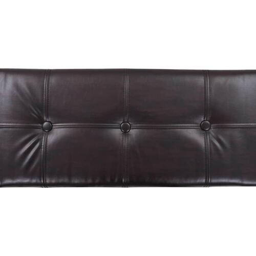 Bænk med 3 kurve søgræs 105 x 40 x 42 cm brun