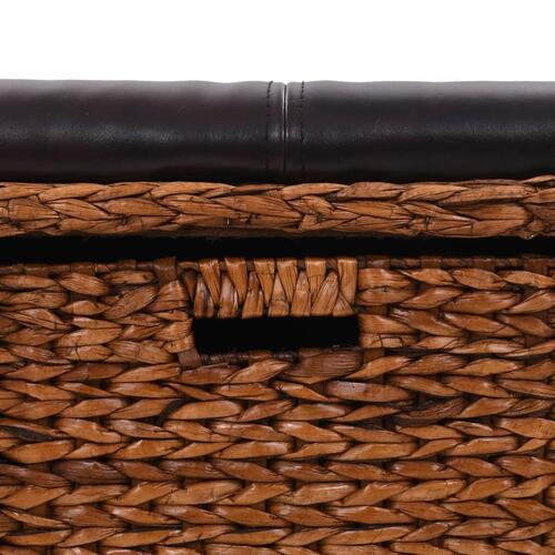 Bænk med 3 kurve søgræs 105 x 40 x 42 cm brun