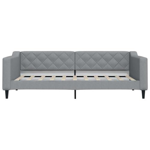 Daybed 90x190 cm stof lysegrå