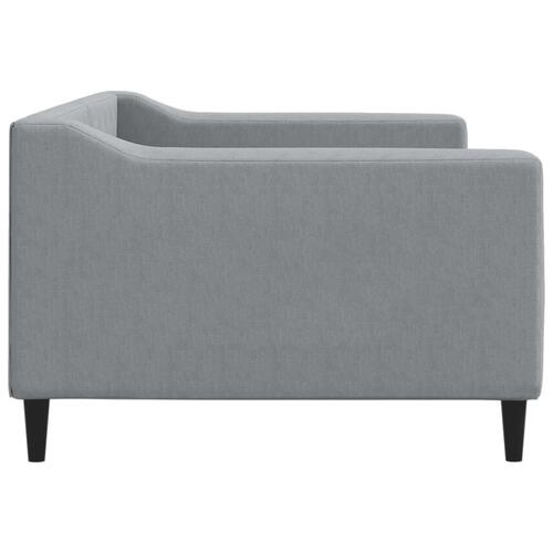 Daybed 90x190 cm stof lysegrå
