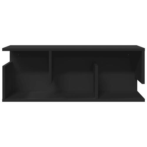 Vægskab 80x20x30 cm konstrueret træ sort
