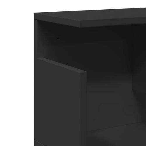 Vægskab 80x20x30 cm konstrueret træ sort