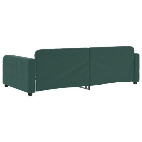 Daybed 90x200 cm i velour - mørkegrøn sovesofa