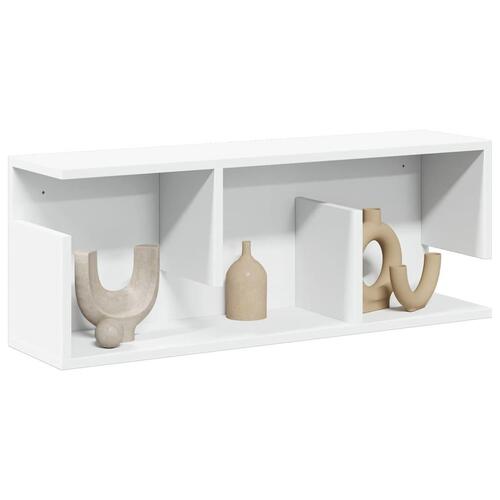 Vægskab 80x20x30 cm konstrueret træ hvid