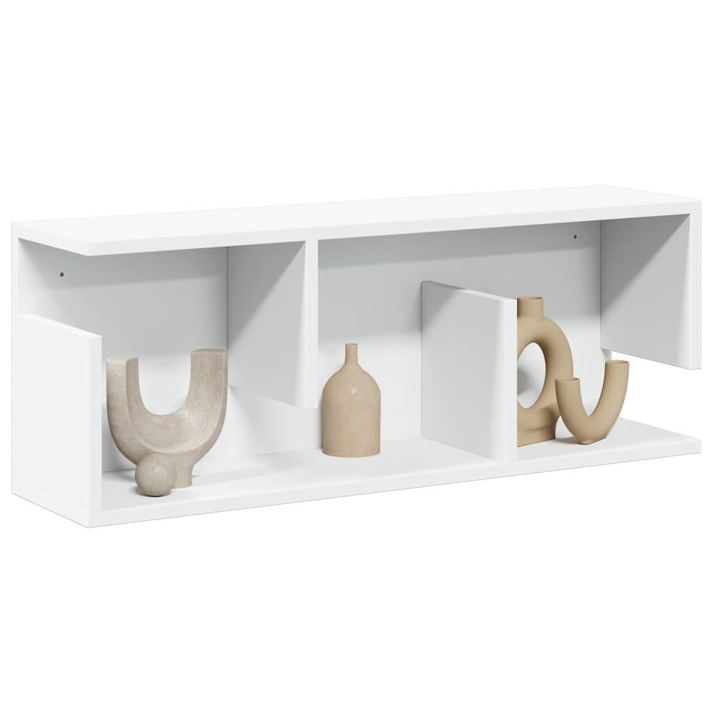 Vægskab 80x20x30 cm konstrueret træ hvid