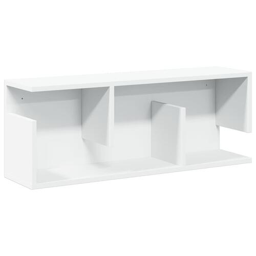 Vægskab 80x20x30 cm konstrueret træ hvid