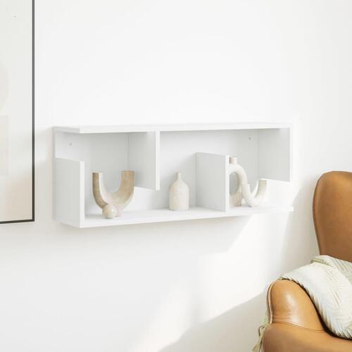 Vægskab 80x20x30 cm konstrueret træ hvid