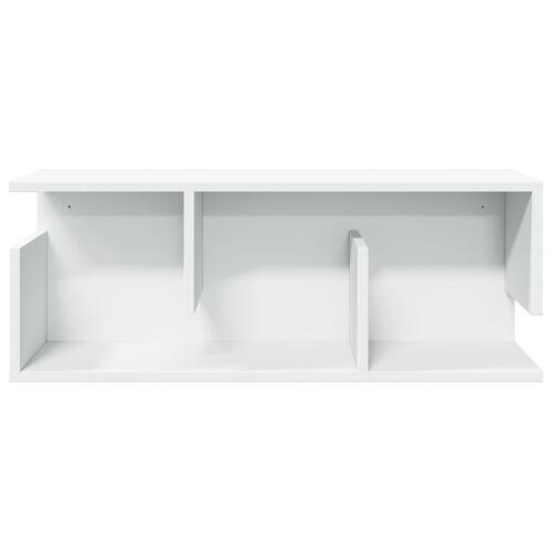 Vægskab 80x20x30 cm konstrueret træ hvid