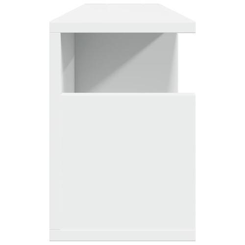 Vægskab 80x20x30 cm konstrueret træ hvid