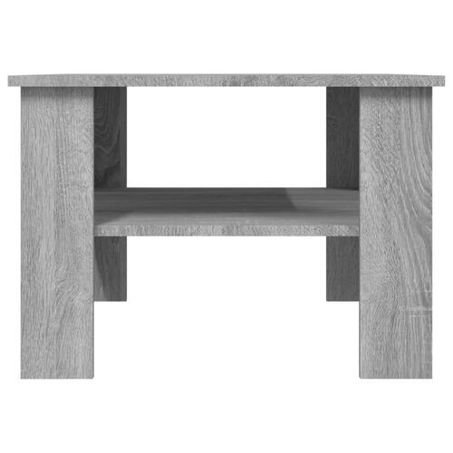 Sofabord 60x60x42 cm konstrueret træ grå sonoma-eg