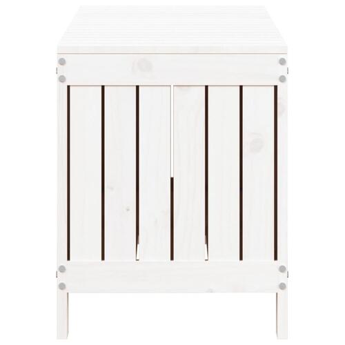 Havekasse 108x42,5x54 cm massivt fyrretræ hvid