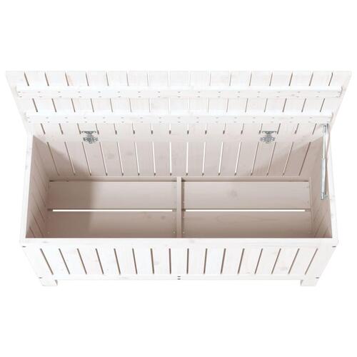 Havekasse 108x42,5x54 cm massivt fyrretræ hvid