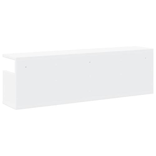 Vægskab 100x20x30 cm konstrueret træ hvid