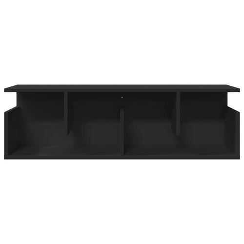 Vægskab 100x20x30 cm konstrueret træ sort
