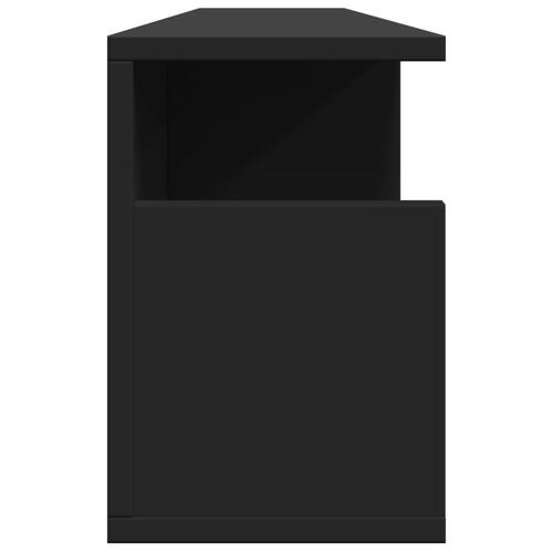Vægskab 100x20x30 cm konstrueret træ sort