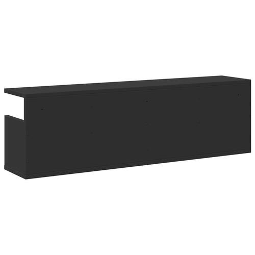 Vægskab 100x20x30 cm konstrueret træ sort