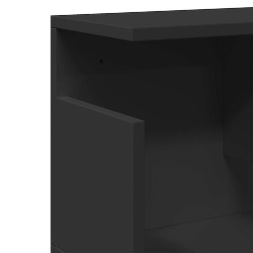 Vægskab 100x20x30 cm konstrueret træ sort