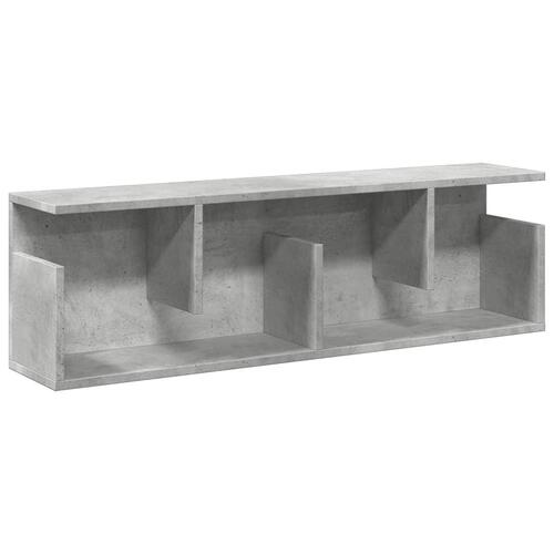 Vægskab 100x20x30 cm konstrueret træ betongrå
