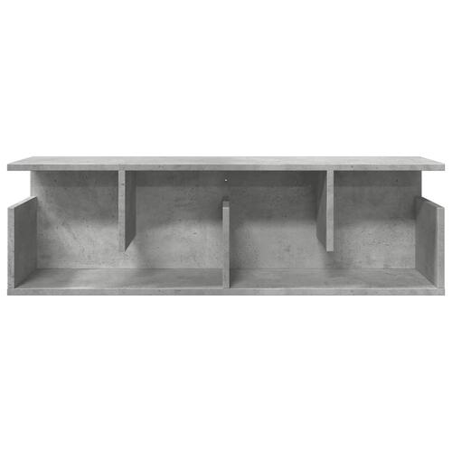 Vægskab 100x20x30 cm konstrueret træ betongrå