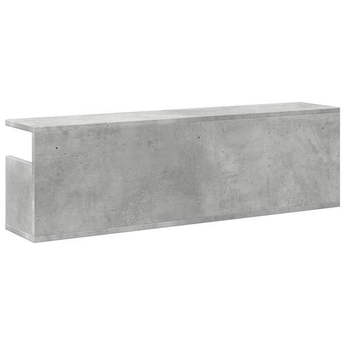 Vægskab 100x20x30 cm konstrueret træ betongrå