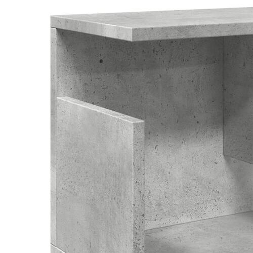 Vægskab 100x20x30 cm konstrueret træ betongrå