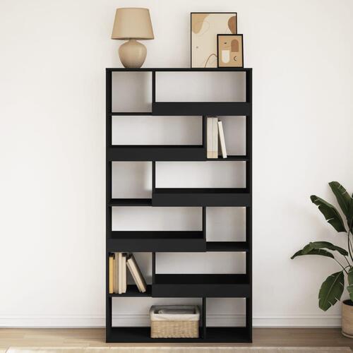 Bogreol 100x33x187,5 cm konstrueret træ sort