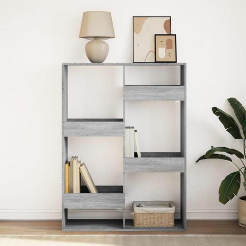 Bogreol 100x33x135 cm konstrueret træ grå sonoma-eg