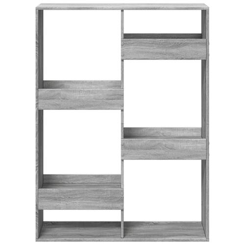 Bogreol 100x33x135 cm konstrueret træ grå sonoma-eg