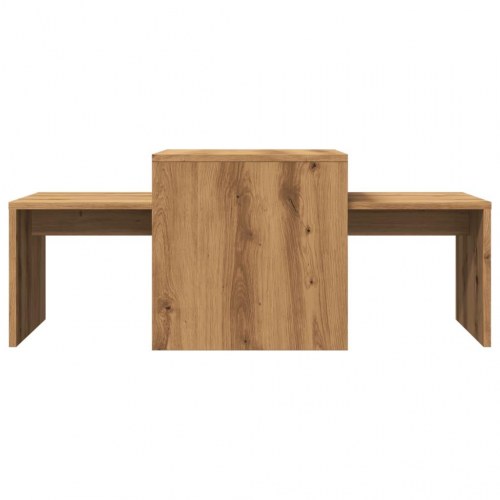 Sofabordssæt i konstrueret træ 100×48×40 cm - kunsteg