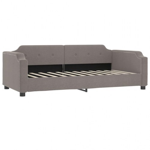 Daybed med udtræk 100×200 cm - stof, gråbrun