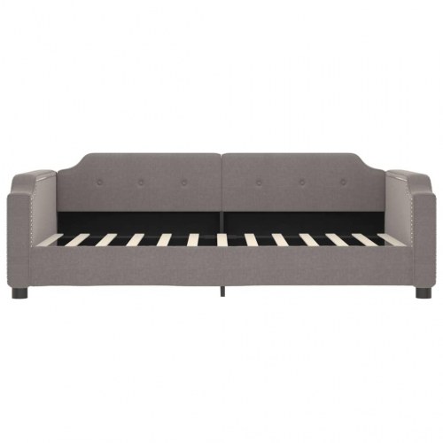 Daybed med udtræk 100×200 cm - stof, gråbrun