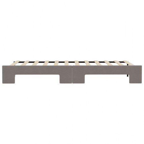 Daybed med udtræk 100×200 cm - stof, gråbrun