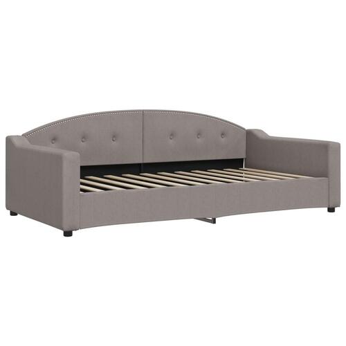Daybed med udtræk og skuffer 100x200 cm stof gråbrun