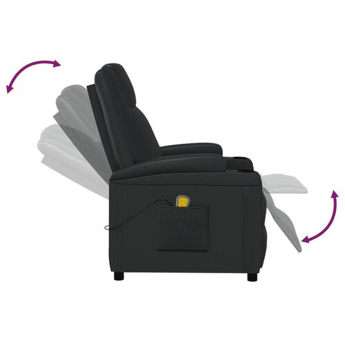 Massagestol kunstlæder sort