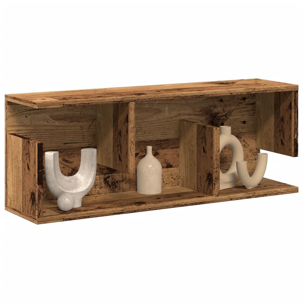 Vægskab 80x20x30 cm konstrueret træ antikt træ