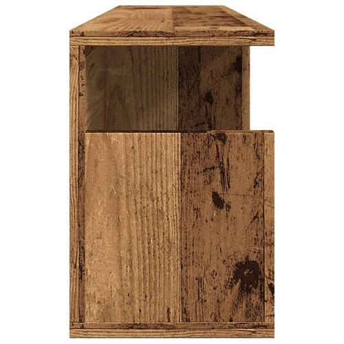 Vægskab 80x20x30 cm konstrueret træ antikt træ