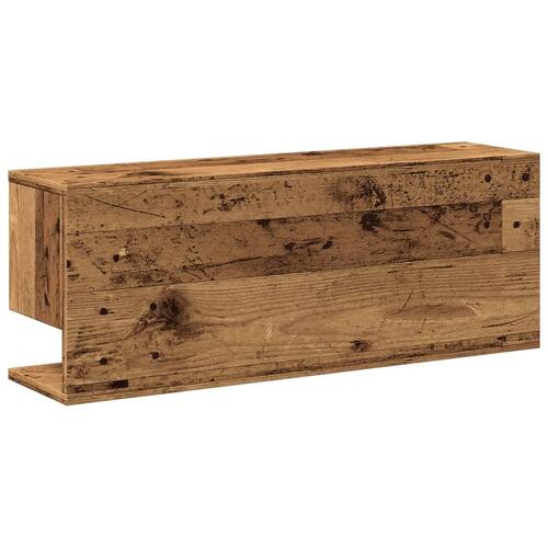 Vægskab 80x20x30 cm konstrueret træ antikt træ